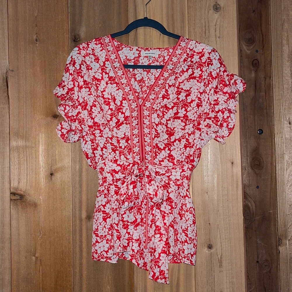 Max Studio Floral Print Top